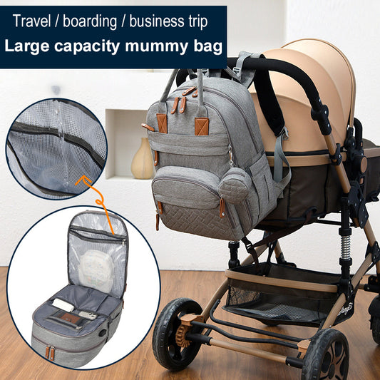 Ultimate Travel Diaper Bag Backpack – USB Charging, Waterproof & Stroller-Ready | Large Capacity Mummy Bag