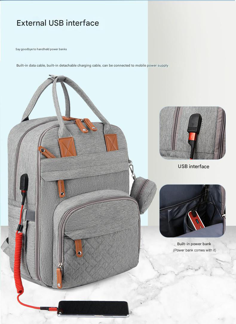 Ultimate Travel Diaper Bag Backpack – USB Charging, Waterproof & Stroller-Ready | Large Capacity Mummy Bag