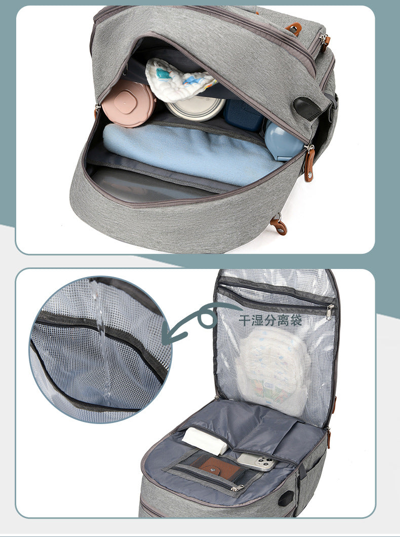 Ultimate Travel Diaper Bag Backpack – USB Charging, Waterproof & Stroller-Ready | Large Capacity Mummy Bag