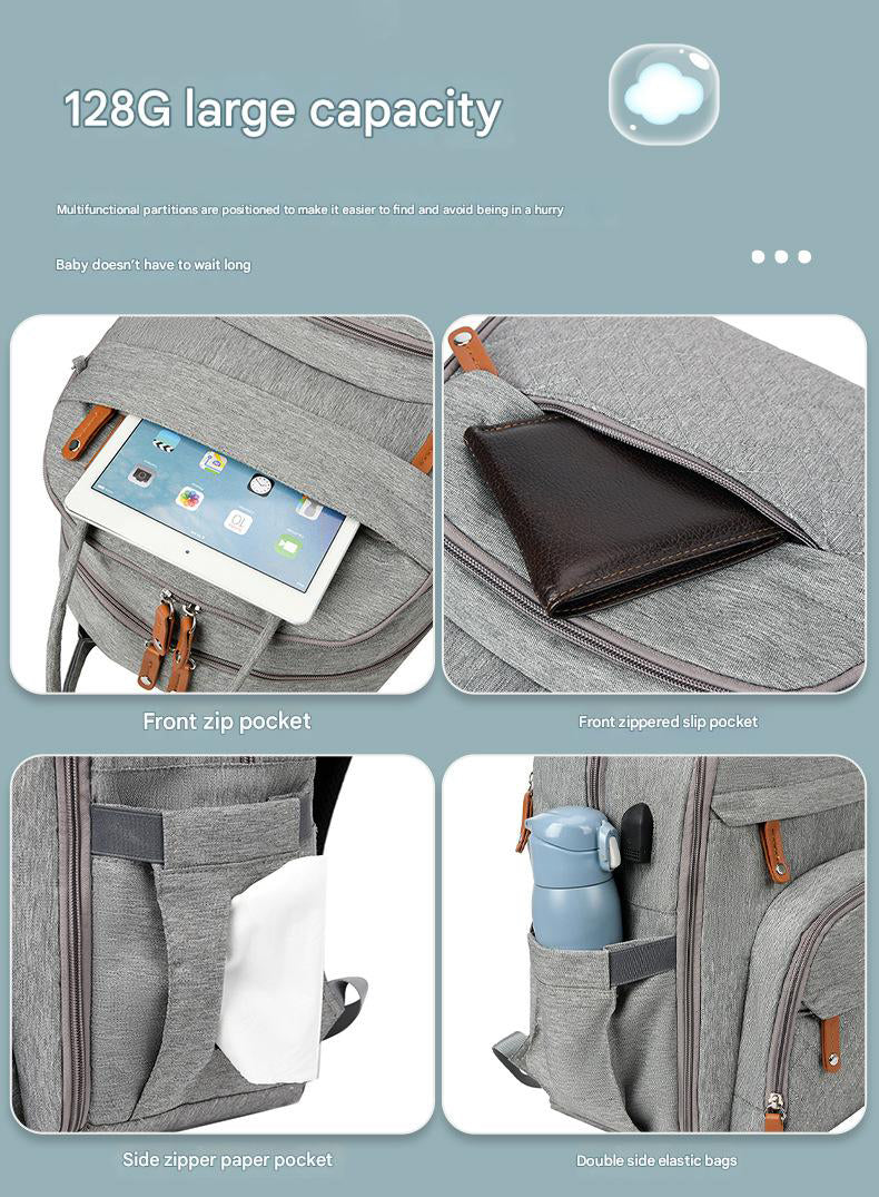 Ultimate Travel Diaper Bag Backpack – USB Charging, Waterproof & Stroller-Ready | Large Capacity Mummy Bag