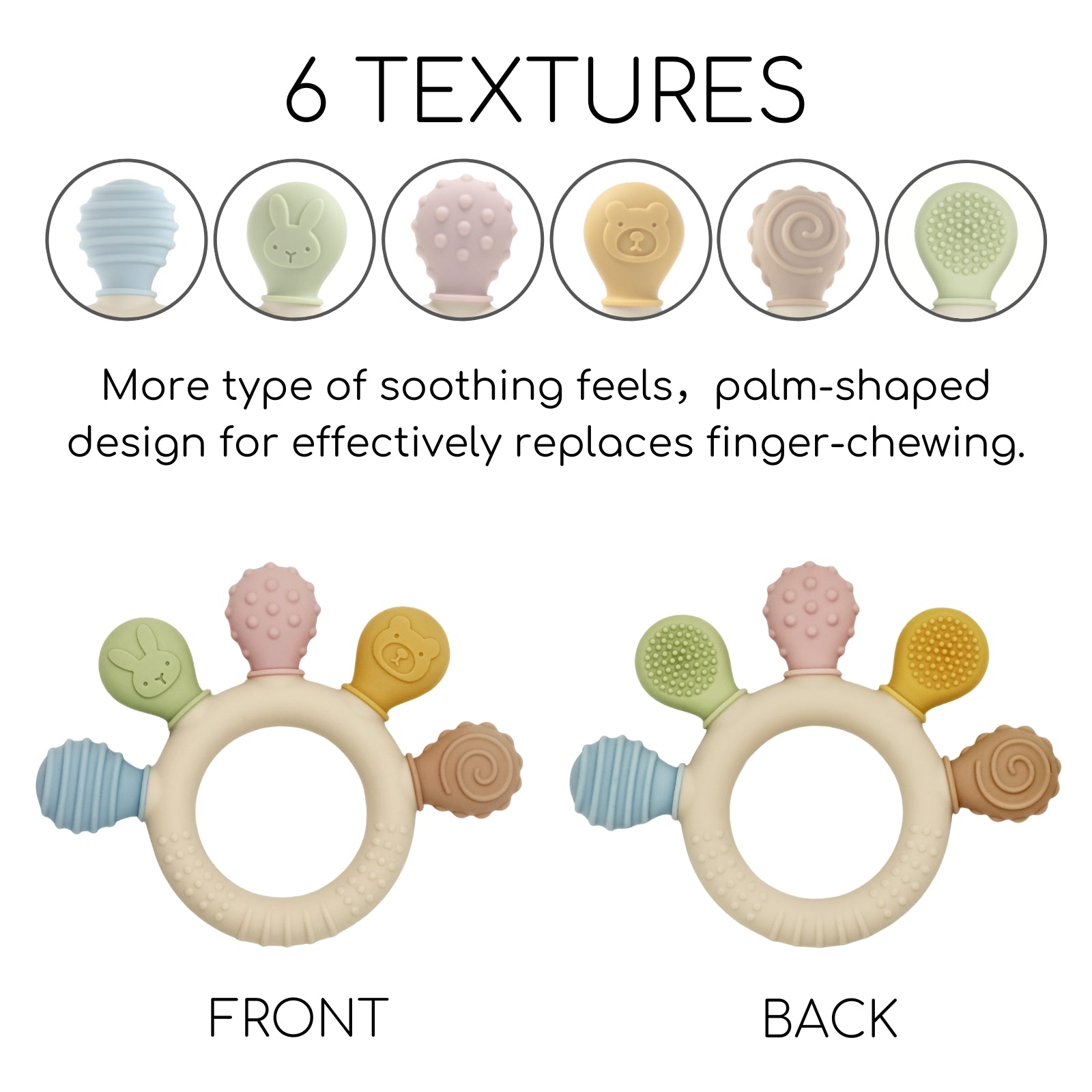Soft Silicone Baby Teether – BPA-Free, Easy-Grip Design for Teething Relief | Safe & Non-Toxic