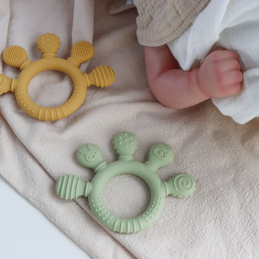 Soft Silicone Baby Teether – BPA-Free, Easy-Grip Design for Teething Relief | Safe & Non-Toxic