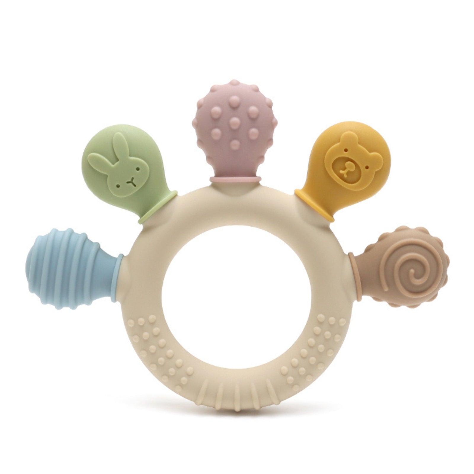 Soft Silicone Baby Teether – BPA-Free, Easy-Grip Design for Teething Relief | Safe & Non-Toxic